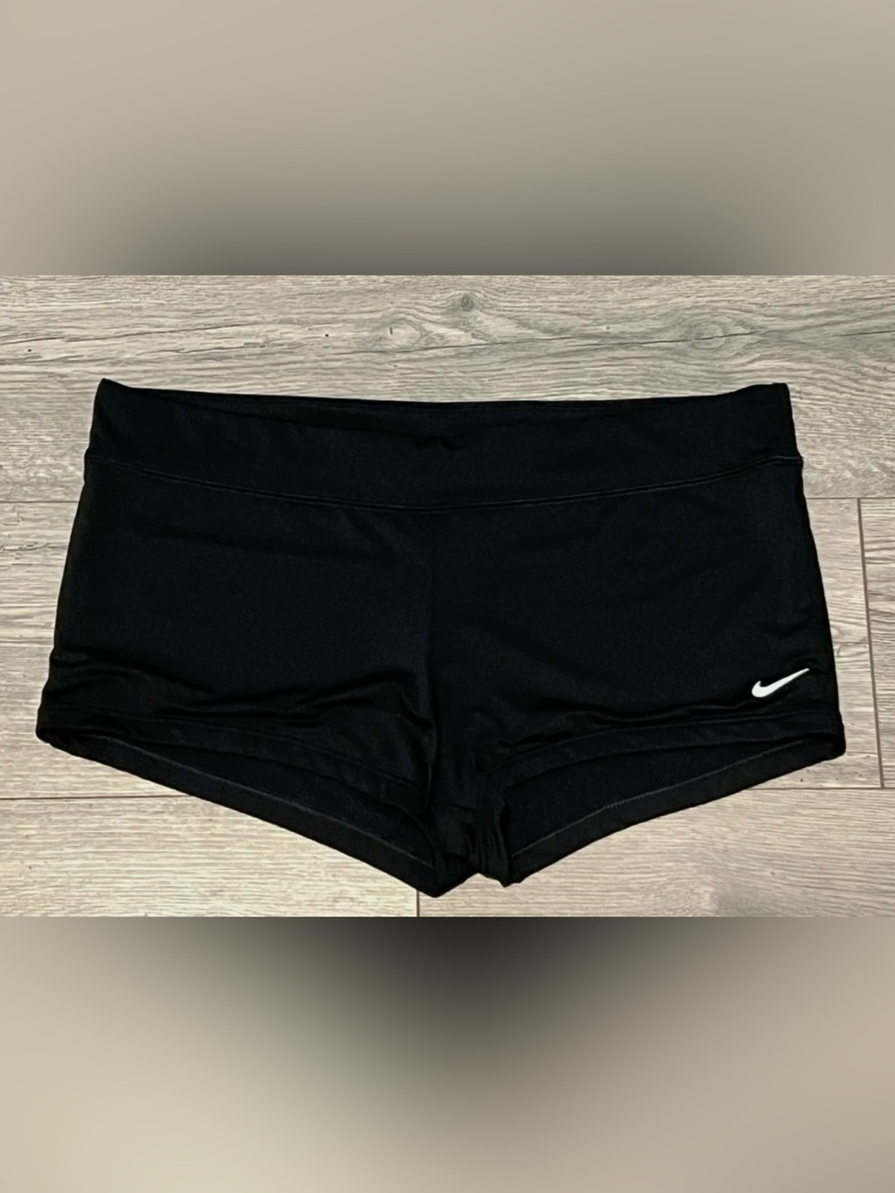 XL Womens NIKE Swim Essential Kick Fitted Boardshorts Shorts Black X-Large